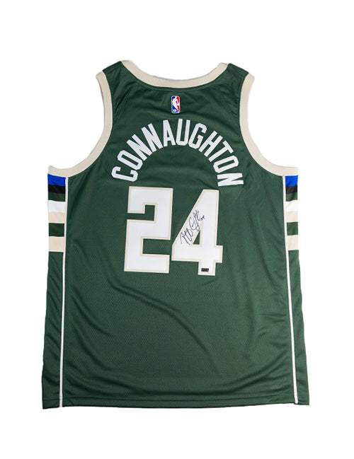 Signed Nike 2022 Icon Edition Pat Connaughton Milwaukee Bucks Swingman Jersey-back