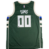Signed Nike 2022 Icon Edition Jericho Sims Milwaukee Bucks Swingman Jersey-back