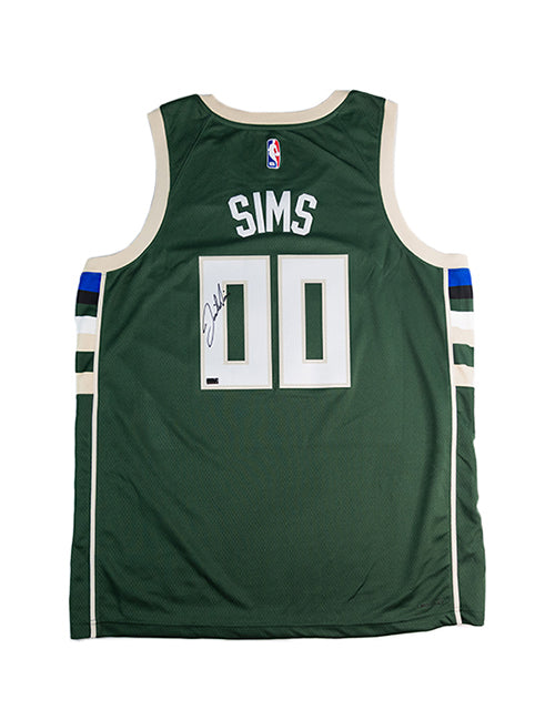 Signed Nike 2022 Icon Edition Jericho Sims Milwaukee Bucks Swingman Jersey-back