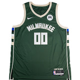 Signed Nike 2022 Icon Edition Jericho Sims Milwaukee Bucks Swingman Jersey-front
