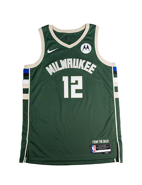 Signed Nike 2022 Icon Edition Taurean Prince Milwaukee Bucks Swingman Jersey-front