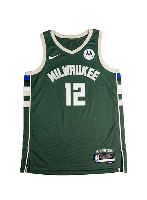 Signed Nike 2022 Icon Edition Taurean Prince Milwaukee Bucks Swingman Jersey-front