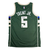 Signed Nike 2022 Icon Edition Gary Trent Jr. Milwaukee Bucks Swingman Jersey-back