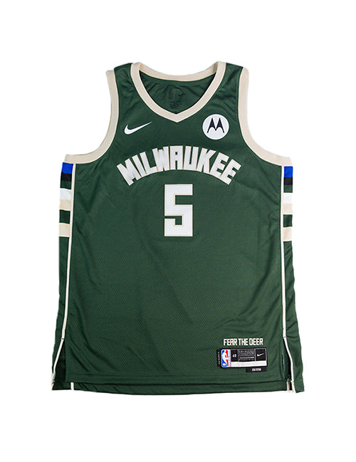 Signed Nike 2022 Icon Edition Gary Trent Jr. Milwaukee Bucks Swingman Jersey-front