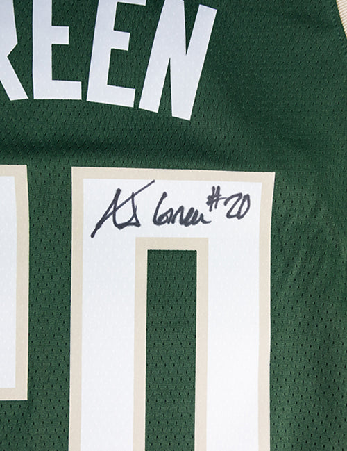 Signed Nike 2022 Icon Edition AJ Green Milwaukee Bucks Swingman Jersey-signed