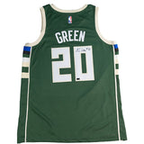 Signed Nike 2022 Icon Edition AJ Green Milwaukee Bucks Swingman Jersey=back