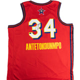 Signed Jordan 2025 All-Star Giannis Antetokounmpo Milwaukee Bucks Swingman Jersey-back