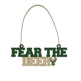 FOCO Fear the Deer Milwaukee Bucks Wood Ornament
