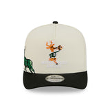New Era 9Fifty HWC '68 Milwaukee Bucks A-Frame Snapback Hat-front