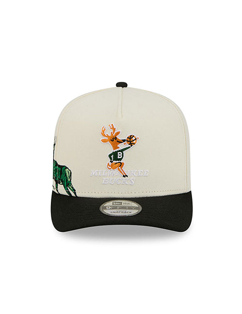 New Era 9Fifty HWC '68 Milwaukee Bucks A-Frame Snapback Hat-front