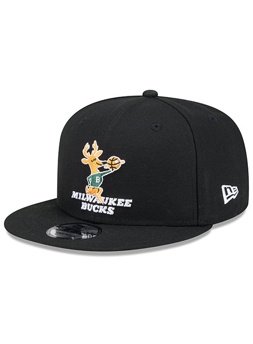 New Era 9Fifty HWC '68 Black Milwaukee Bucks Snapback Hat-left