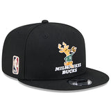 New Era 9Fifty HWC '68 Black Milwaukee Bucks Snapback Hat-right