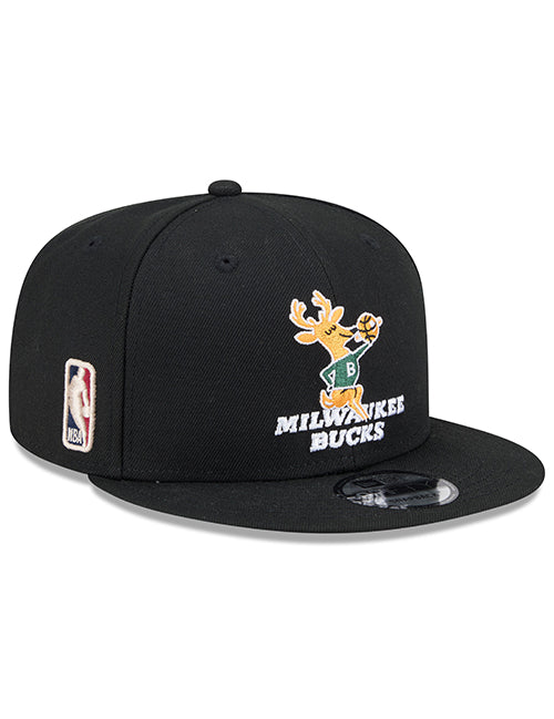 New Era 9Fifty HWC '68 Black Milwaukee Bucks Snapback Hat-right