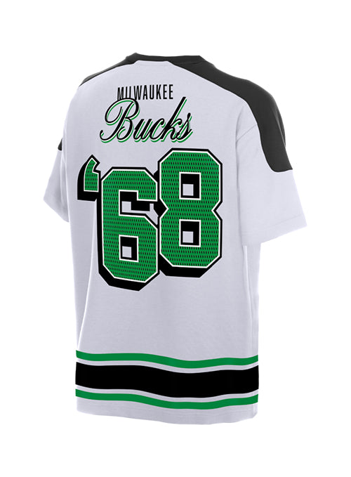 New Era Classics Stripe Milwaukee Bucks T-Shirt-back