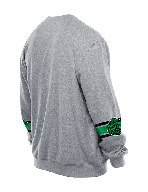 New Era Classics Grey Milwaukee Bucks Crewneck Sweatshirt-back