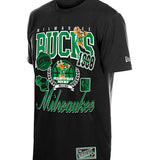 New Era Classics Black Milwaukee Bucks T-Shirt