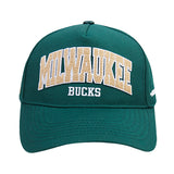 Pro Standard City Arch Milwaukee Bucks Wool Snapback Hat-front