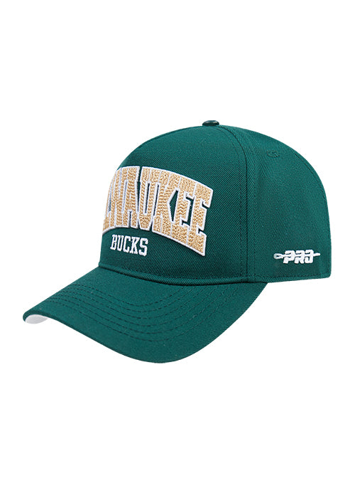 Pro Standard City Arch Milwaukee Bucks Wool Snapback Hat-left