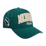 Pro Standard City Arch Milwaukee Bucks Wool Snapback Hat-right