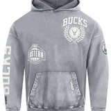 Pro Standard Street Team Milwaukee Bucks Drop Shoulder Hooded Sweatshirt-front