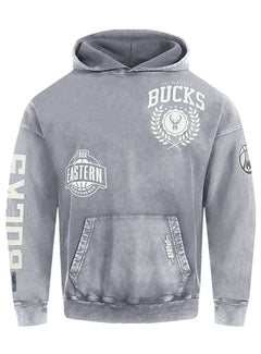 Pro Standard Street Team Milwaukee Bucks Drop Shoulder Hooded Sweatshirt-front