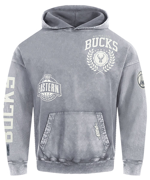 Pro Standard Street Team Milwaukee Bucks Drop Shoulder Hooded Sweatshirt-front