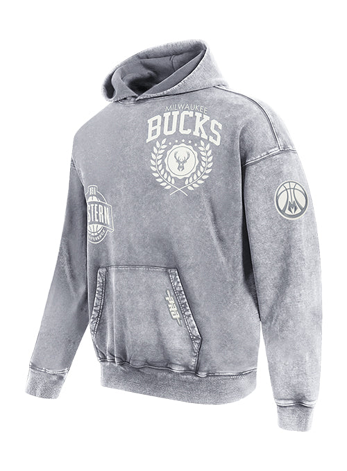 Pro Standard Street Team Milwaukee Bucks Drop Shoulder Hooded Sweatshirt-angled front
