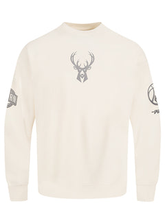Pro Standard Street Team Milwaukee Bucks Drop Shoulder Crewneck Sweatshirt-front