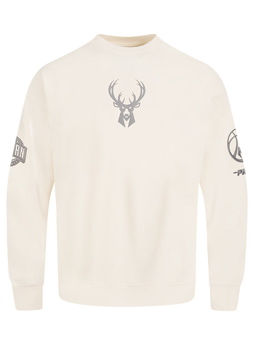 Pro Standard Street Team Milwaukee Bucks Drop Shoulder Crewneck Sweatshirt-front