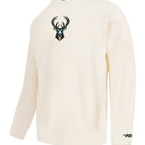 Pro Standard Living Large Milwaukee Bucks Drop Shoulder Long Sleeve T-Shirt-ANGLED FRONT
