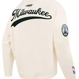 Pro Standard Living Large Milwaukee Bucks Drop Shoulder Long Sleeve T-Shirt-ANGLED BACK