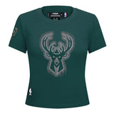 Women's Pro Standard Legacy Milwaukee Bucks Slim T-Shirt
