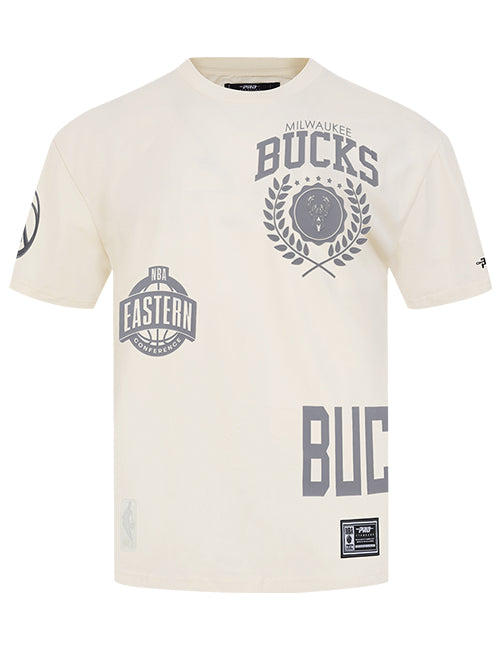 Pro Standard Street Team Milwaukee Bucks Drop Shoulder T-Shirt-front