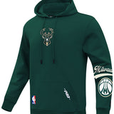 Pro Standard Living Large Milwaukee Bucks Drop Shoulder Hooded Sweatshirt