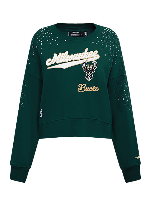 Women's Pro Standard Legacy Milwaukee Bucks Crewneck Sweatshirt-front