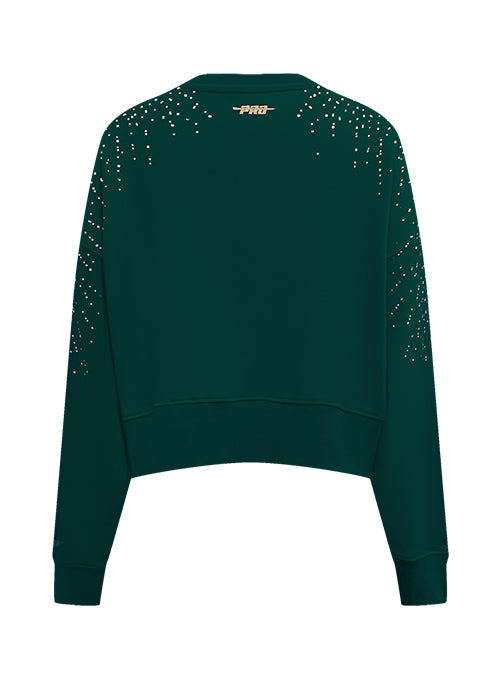 Women's Pro Standard Legacy Milwaukee Bucks Crewneck Sweatshirt-back
