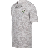 New Era Adventure Milwaukee Bucks Polo T-Shirt-front