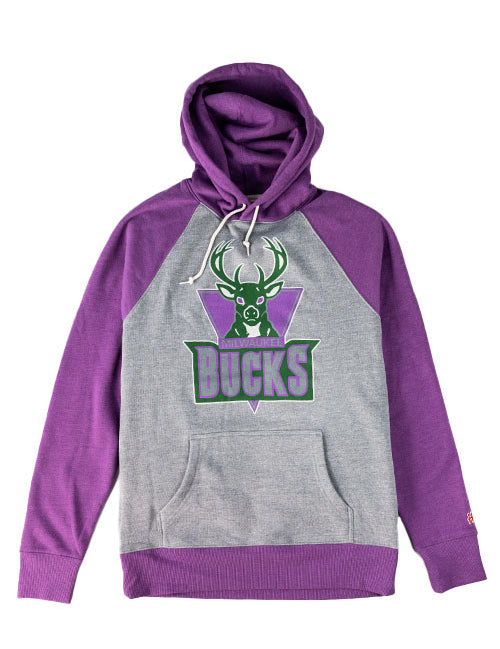 Homage HWC '93 Color Block Milwaukee Bucks Hooded Sweatshirt