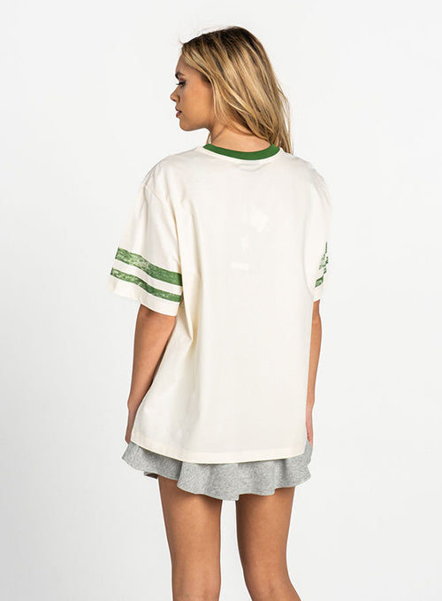 Women's The Wild Collective Vintage Milwaukee Bucks Drop Shoulder T-Shirt-back