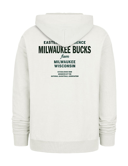 '47 Brand Foundation Contemporary Basic Milwaukee Bucks Hooded Sweatshirt-back