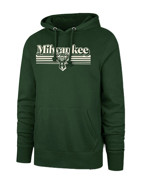 '47 Brand Headline Script Fade Milwaukee Bucks Hooded Sweatshirt-front