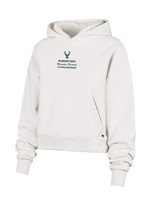 Women's '47 Brand Foundation Contemporary Basic Milwaukee Bucks Hooded Sweatshirt-front