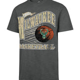 '47 Brand Well Worn Slub Milwaukee Bucks T-Shirt-front