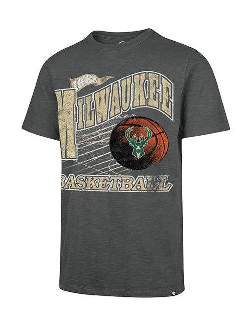 '47 Brand Well Worn Slub Milwaukee Bucks T-Shirt-front