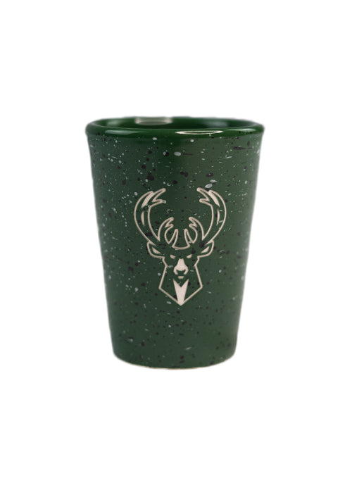 Rico Speckled Milwaukee Bucks Ceramic Shot Glass