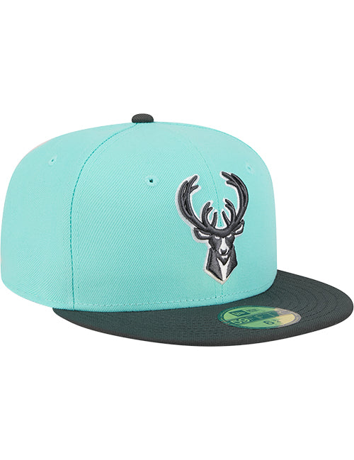New Era 59Fifty Two Toned Color Pack Mint Milwaukee Bucks Fitted Hat-right