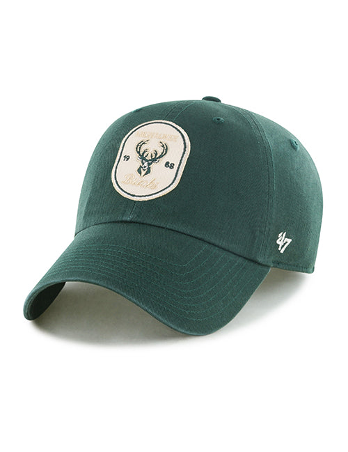 '47 Brand Crosspatch Milwaukee Bucks Clean Up Adjustable Hat-front