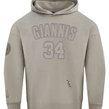 Pro Standard Neutral Giannis Antetokounmpo Milwaukee Bucks Sweatshirt-front