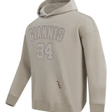 Pro Standard Neutral Giannis Antetokounmpo Milwaukee Bucks Sweatshirt-angled front