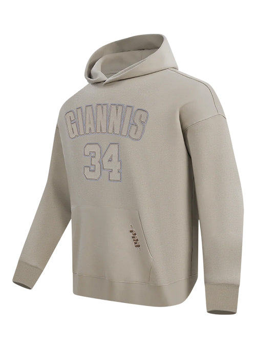Pro Standard Neutral Giannis Antetokounmpo Milwaukee Bucks Sweatshirt-angled front